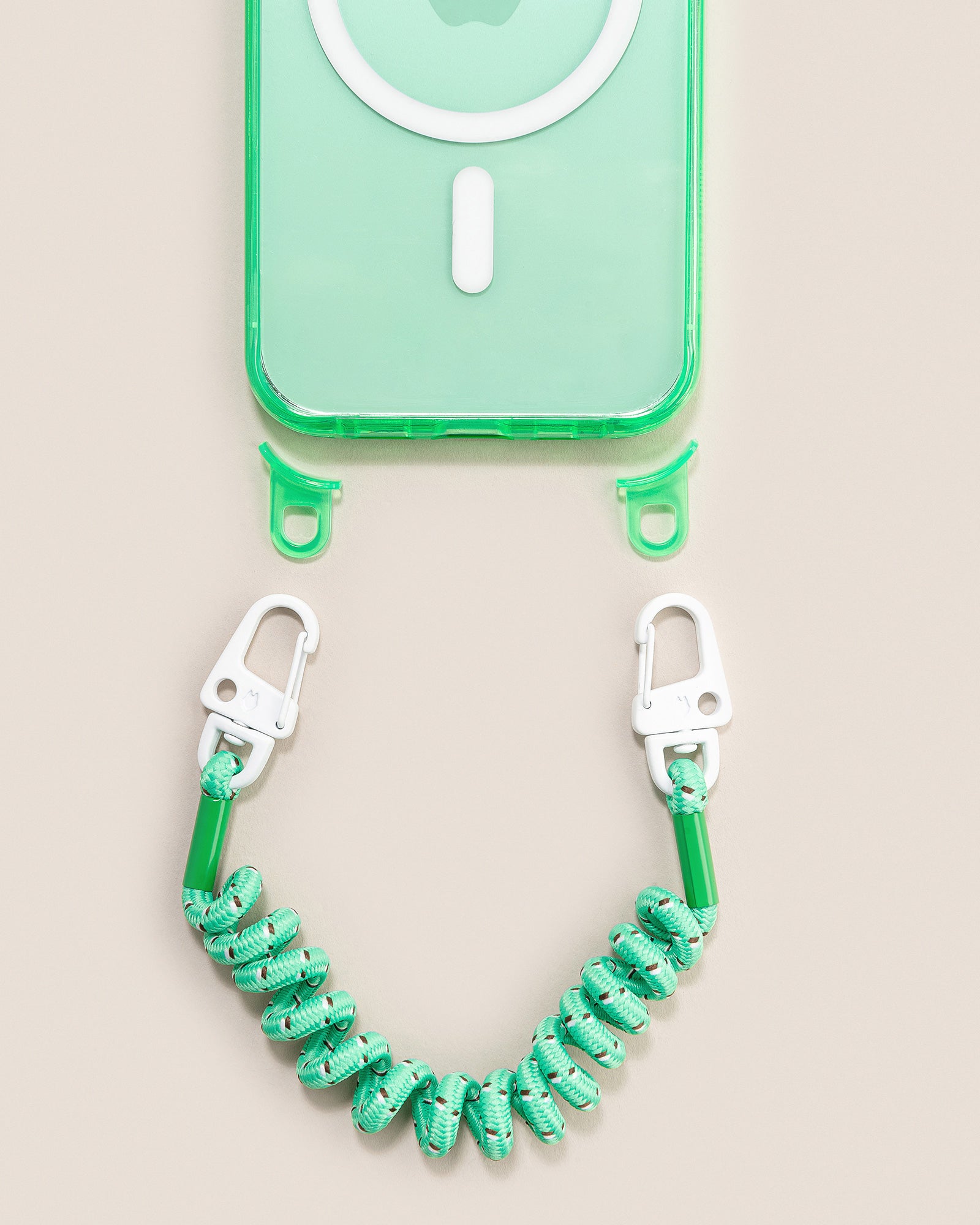 Retro Twist cell phone chain green