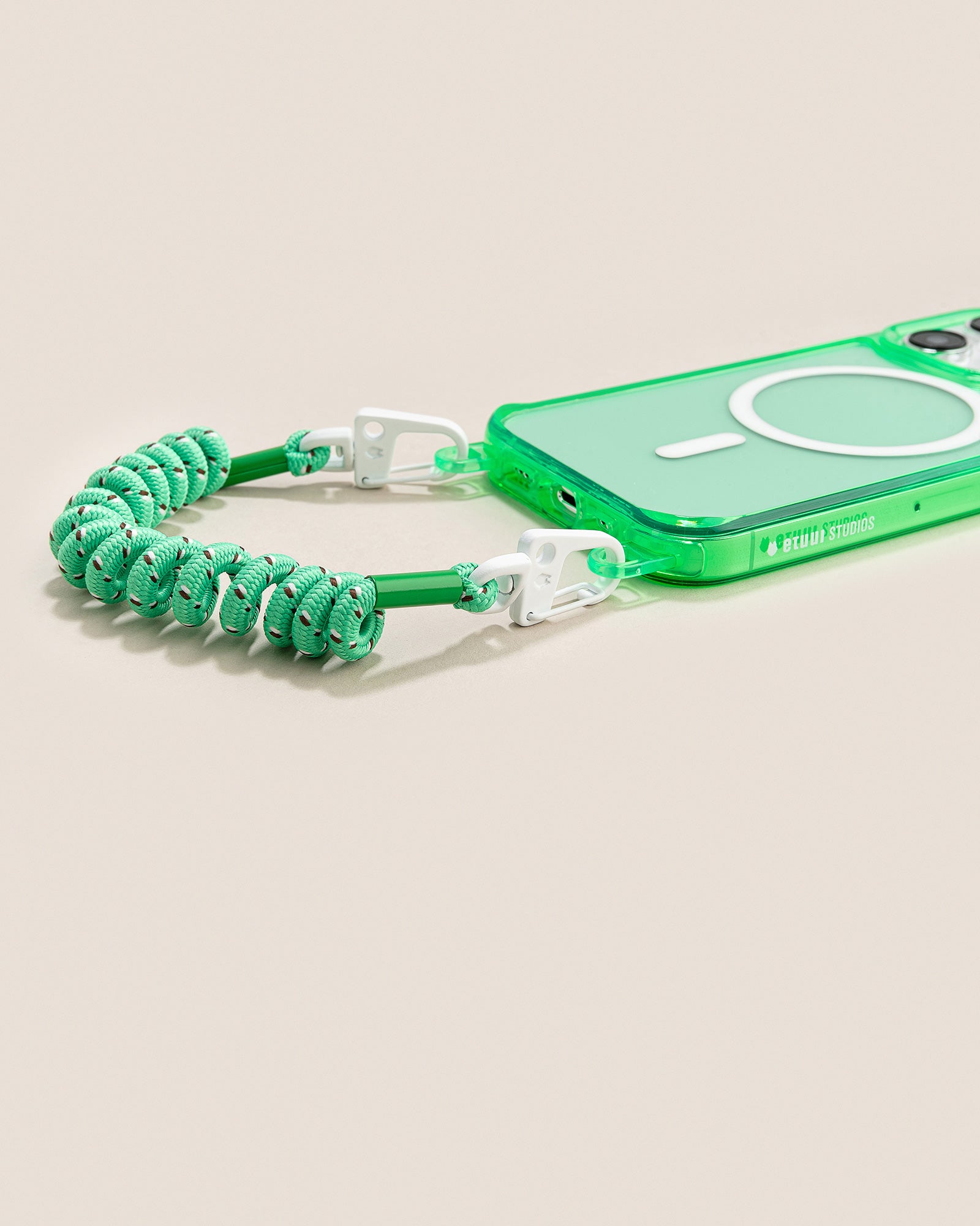 Retro Twist cell phone chain green