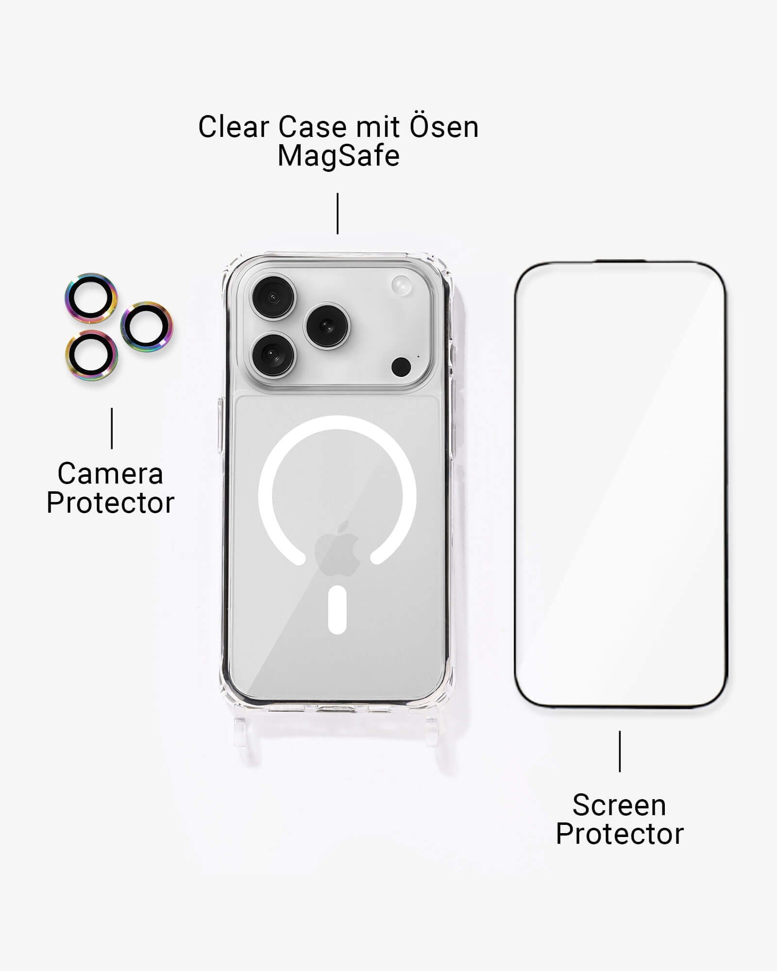 Get iPhone 17 Ready Set - Clear MagSafe Weiß