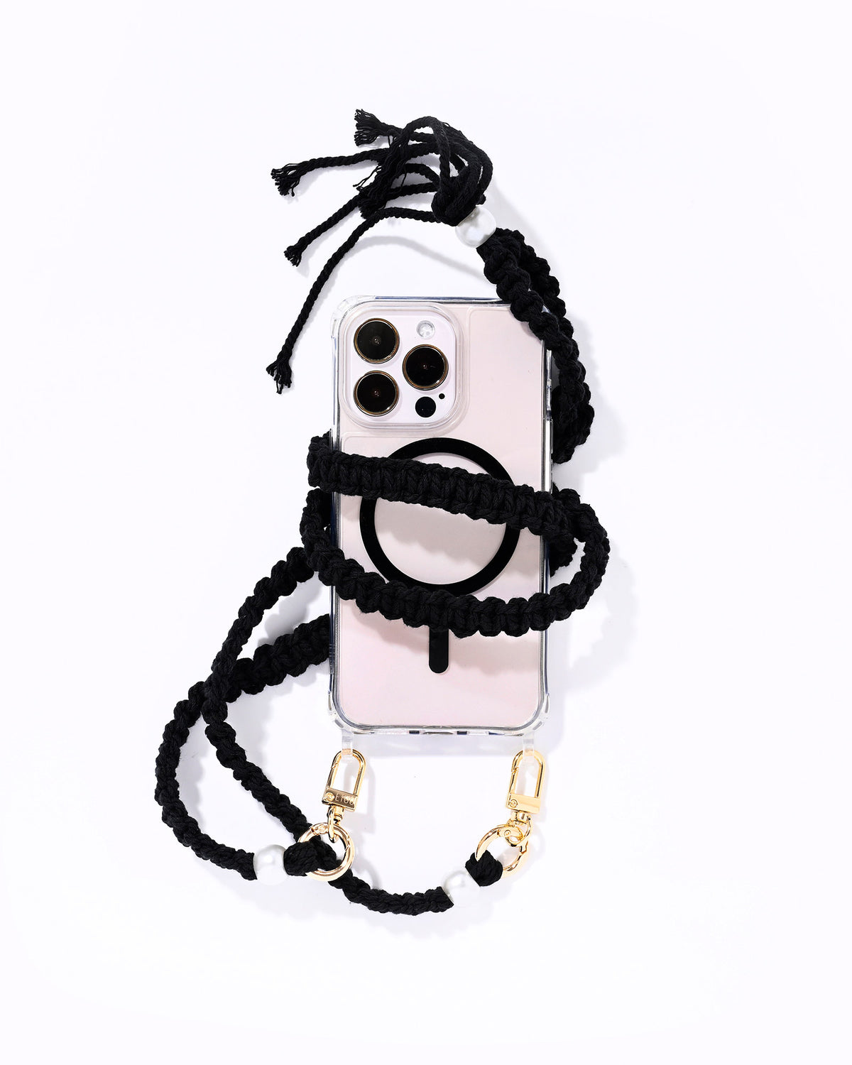 Marrakesch phone strap Deep Black Gold