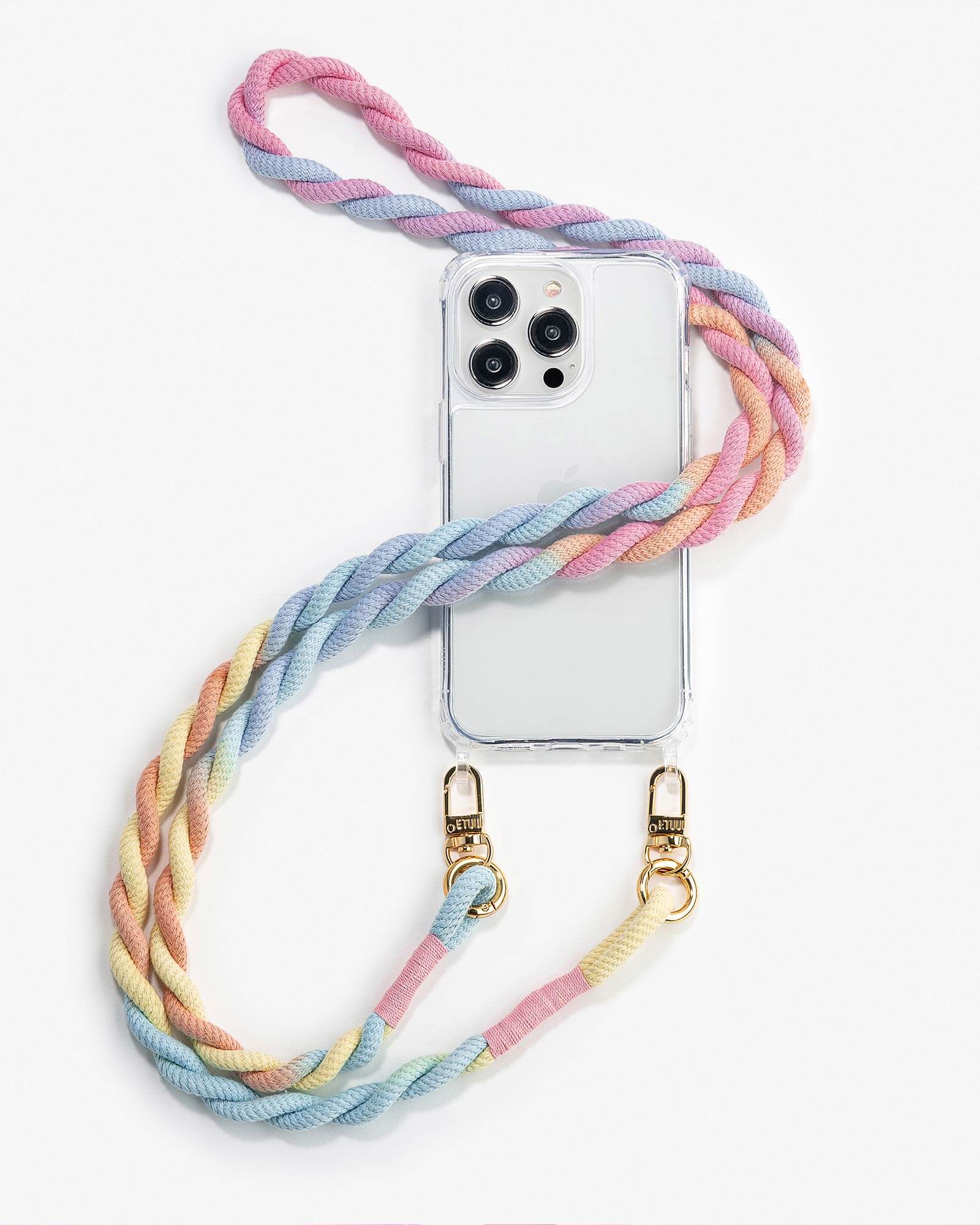 Set Clear Case und Rainbow Swirl Skinny