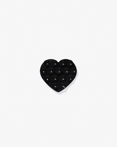 Suck Button Heart Black