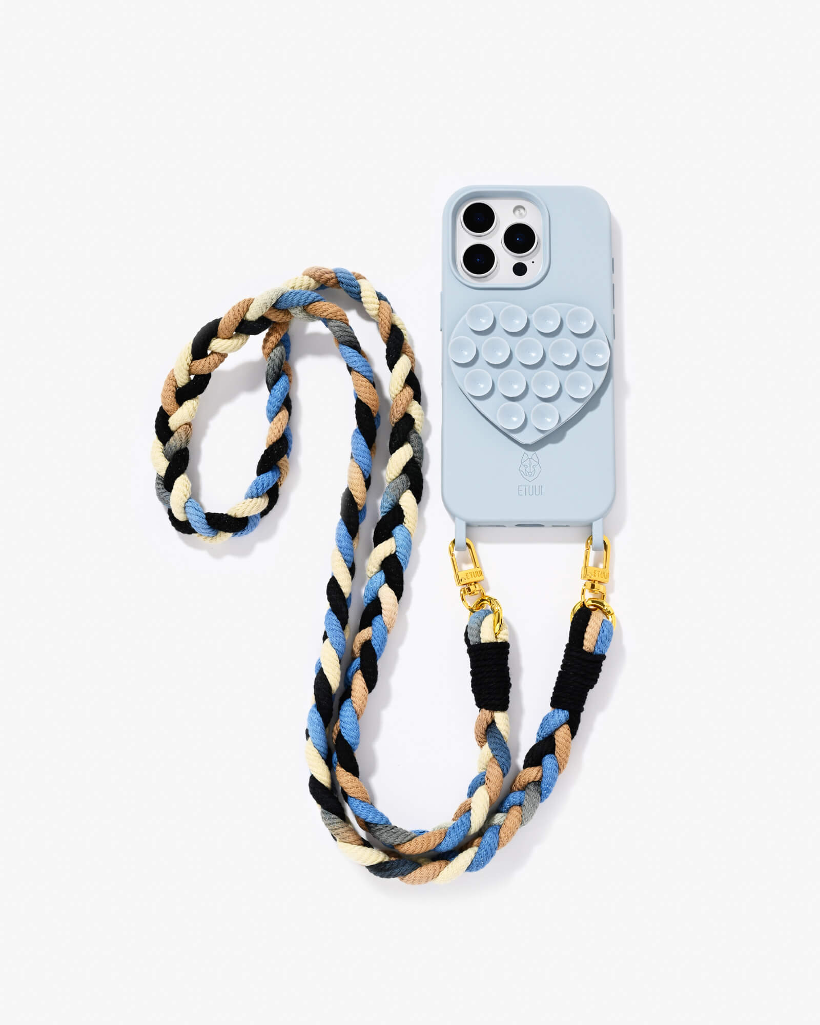 Free Suck Button Heart Denim Blue