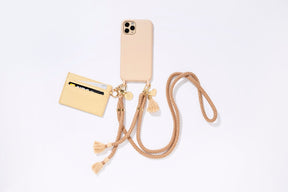 Cappuccino Gold Handykette + Clear Case