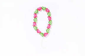 GOA Chain Chunky Hearts Pink Green