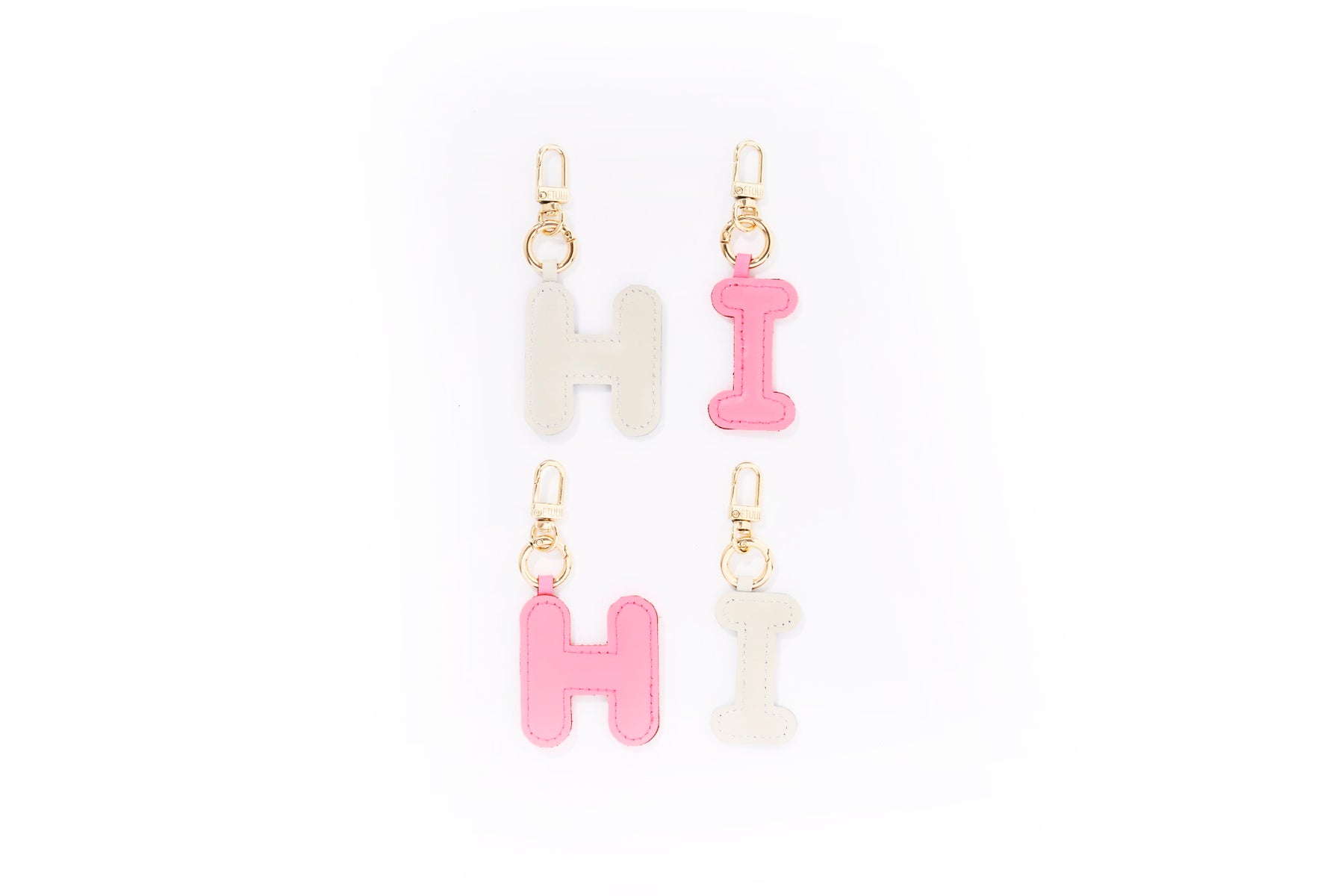 Puffer Letter Charms Pink