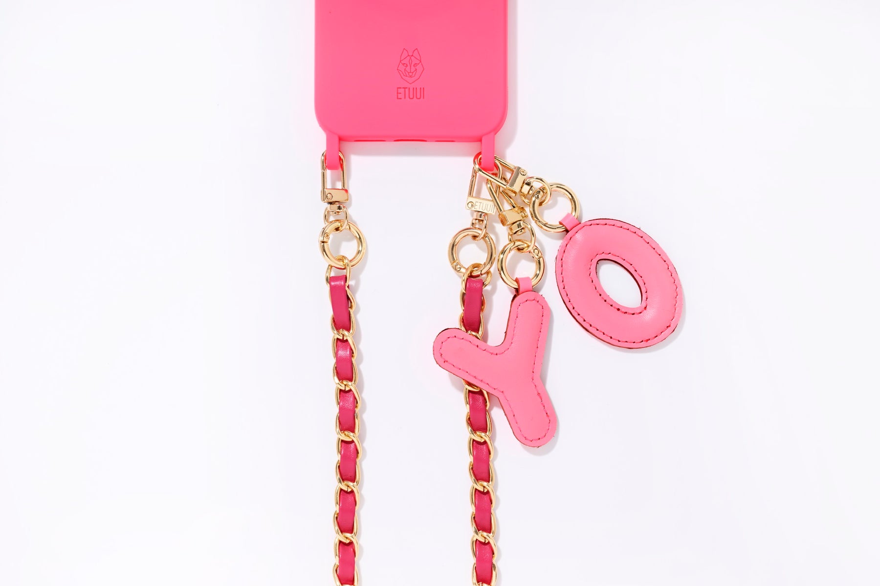Puffer Letter Charms Pink