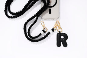 Puffer Letter Charms Schwarz