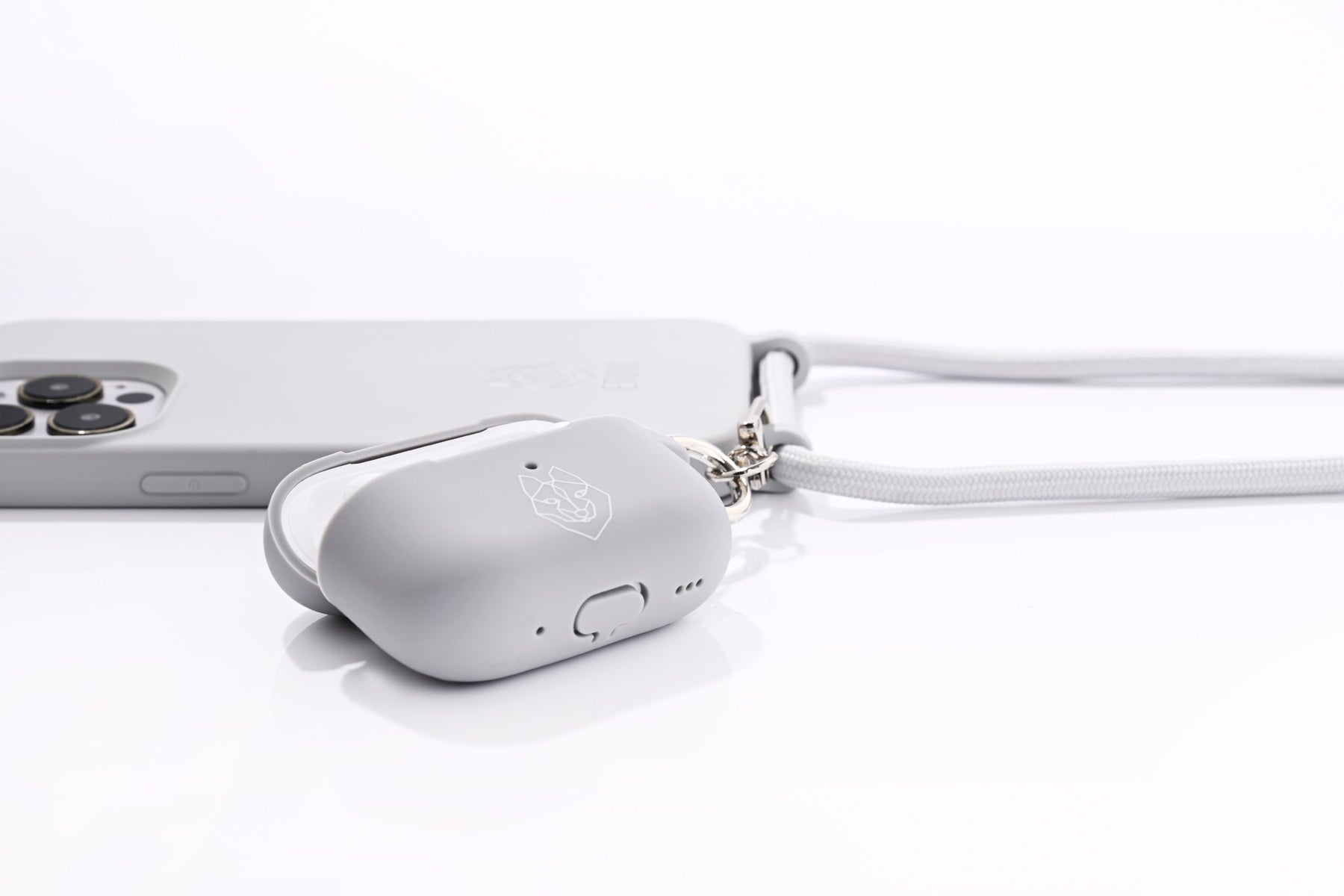 Silikon AirPod Pro 2 Case Oyster Silver
