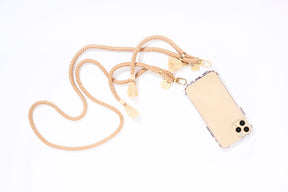 Cappuccino Gold Handykette + Clear Case