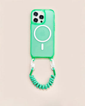 Retro Twist cell phone chain green