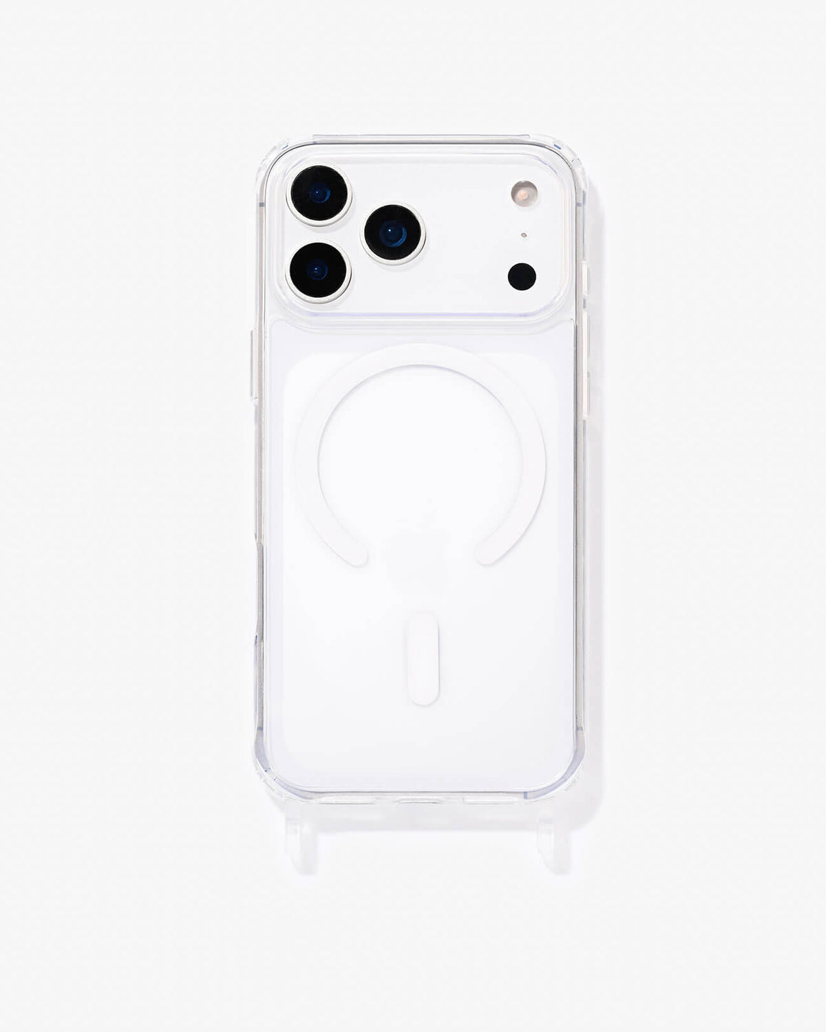 Clear Case mit Ösen MagSafe Weiß