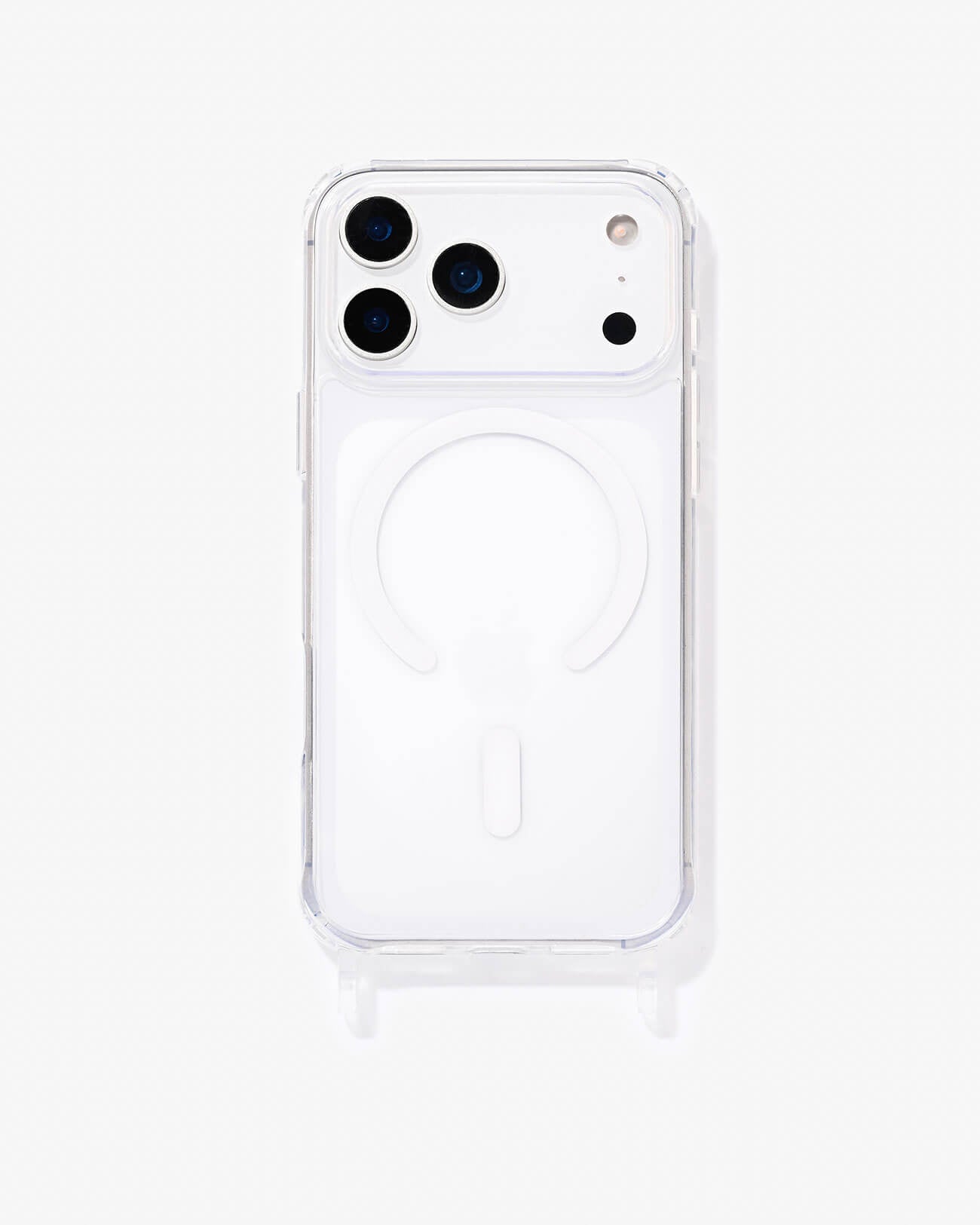 Clear Case mit Ösen MagSafe Weiß