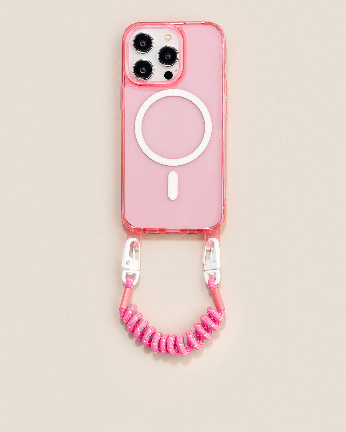 Retro Twist cell phone chain Pink