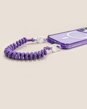 Retro Twist cell phone chain purple