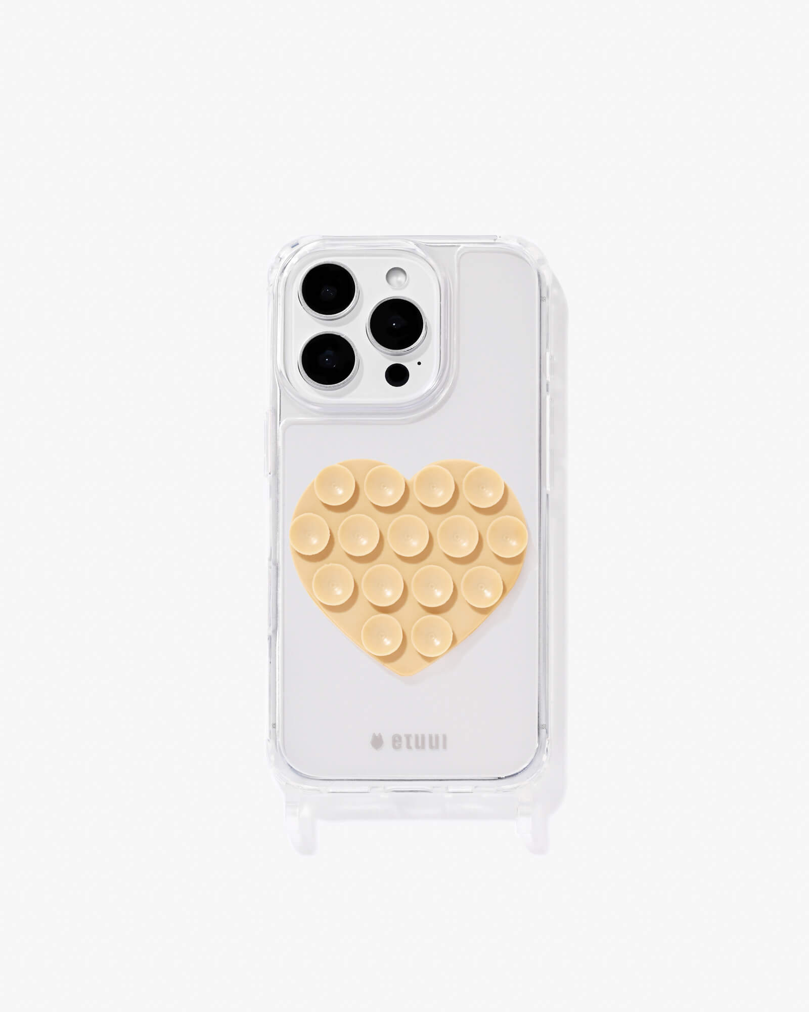 Suck Button Heart Beige