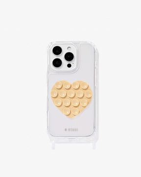 Suck Button Heart Beige
