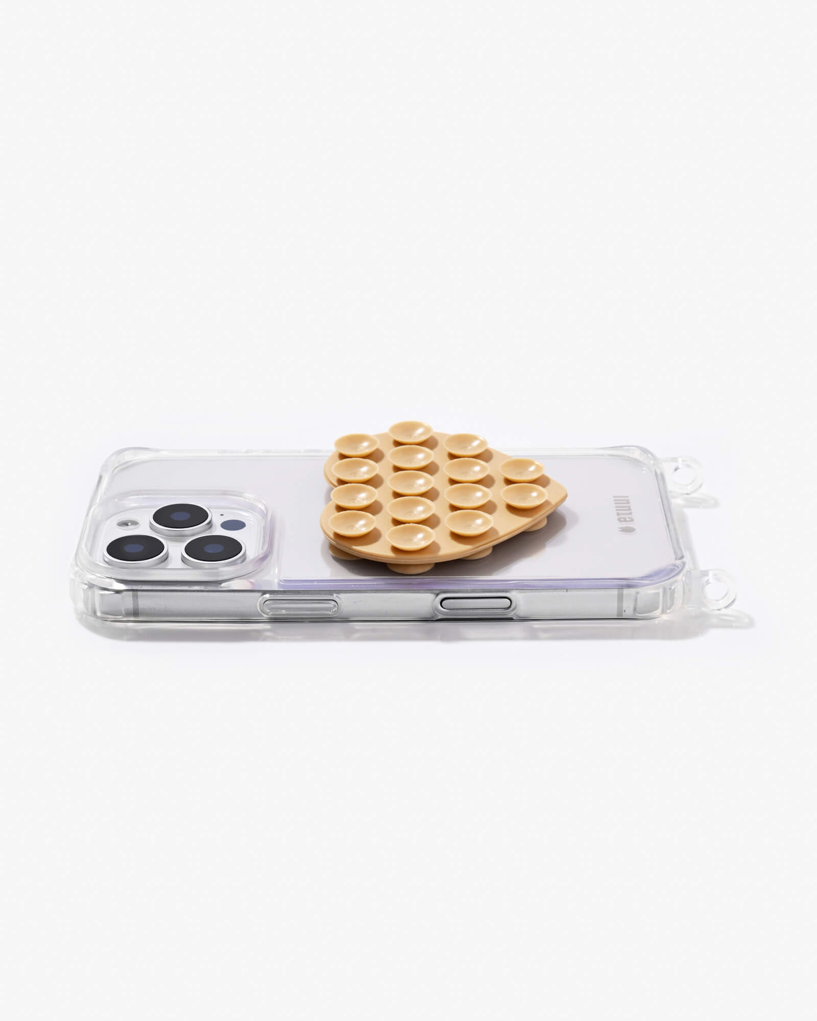 Suck Button Heart Beige
