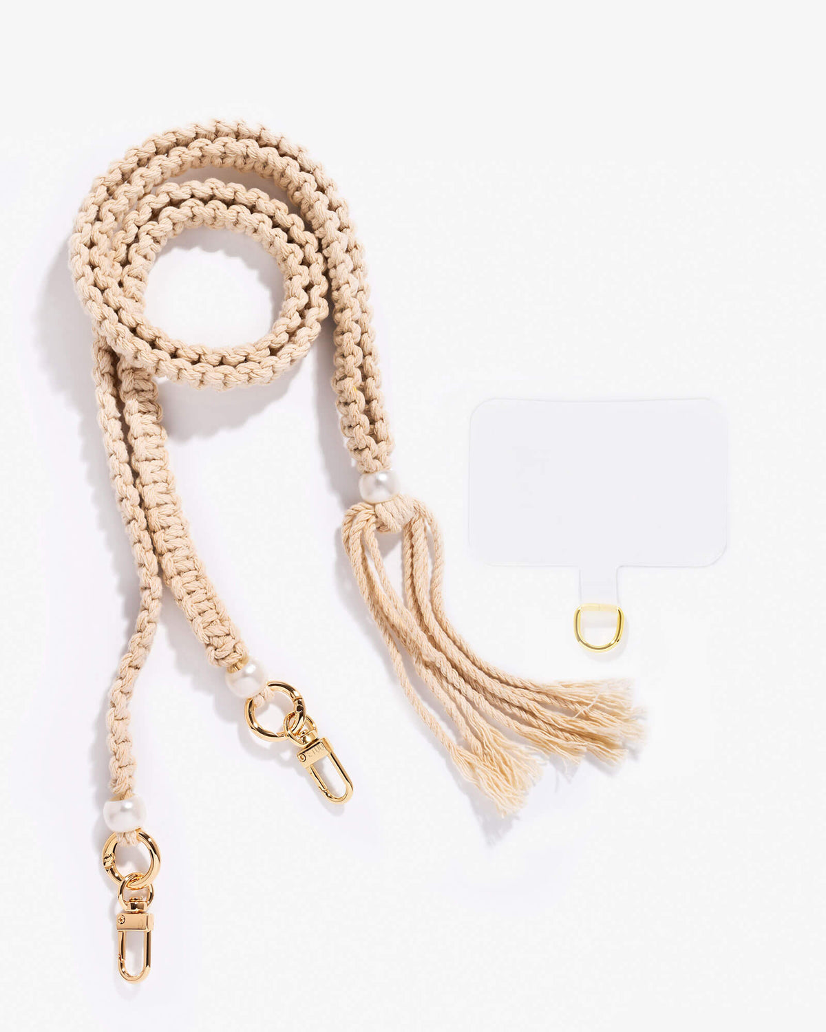 Set Marrakesch Handyband Beige Gold und Steckkarte