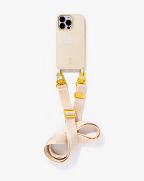 Chicago cell phone chain - Gold Eggshell