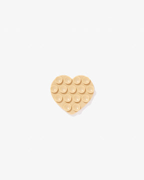 Suck Button Heart Beige