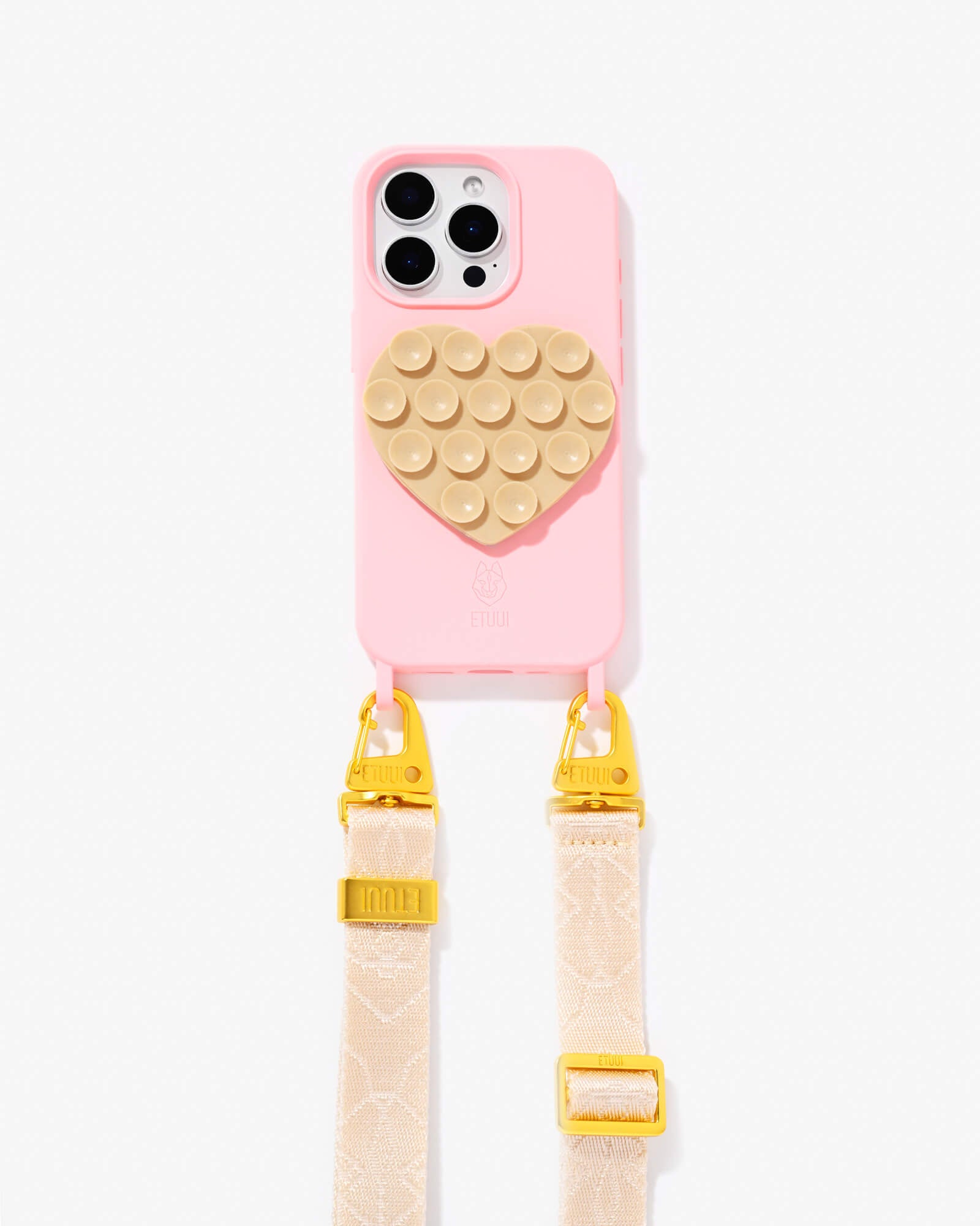 Suck Button Heart Beige