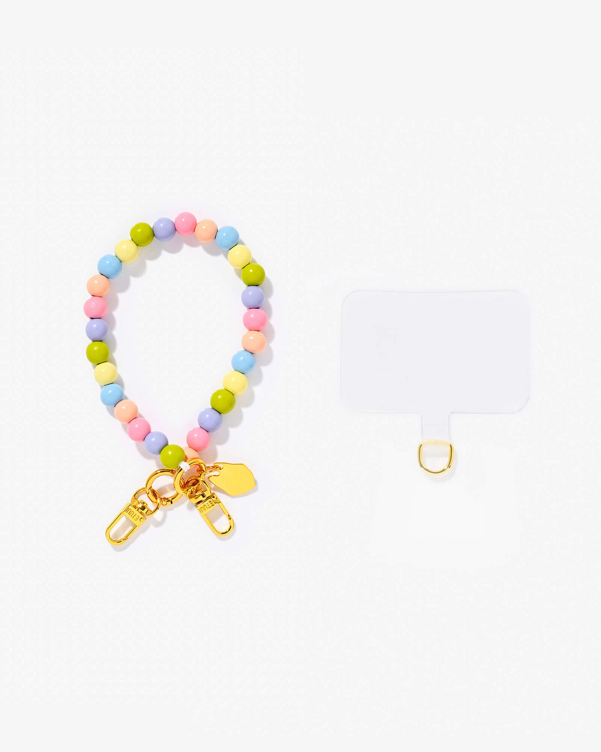 Set Woody Rainbow Pastell Holzkette Petit und Steckkarte