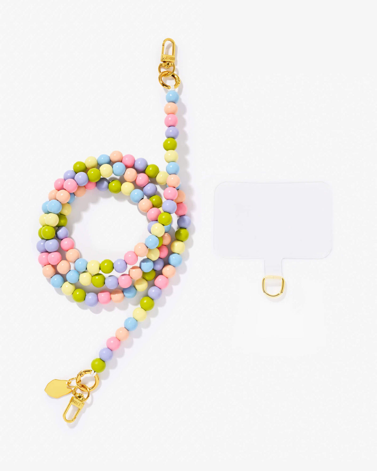 Set Woody Rainbow Pastell Holzkette und Steckkarte