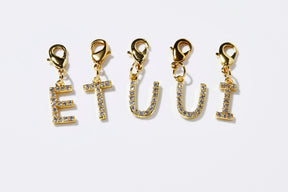 Diamond Letter Gold Charms