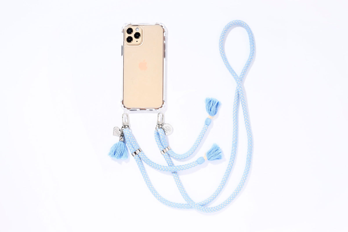 Bubble cell phone chain + Clear Case