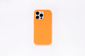 Silk neon orange cell phone case